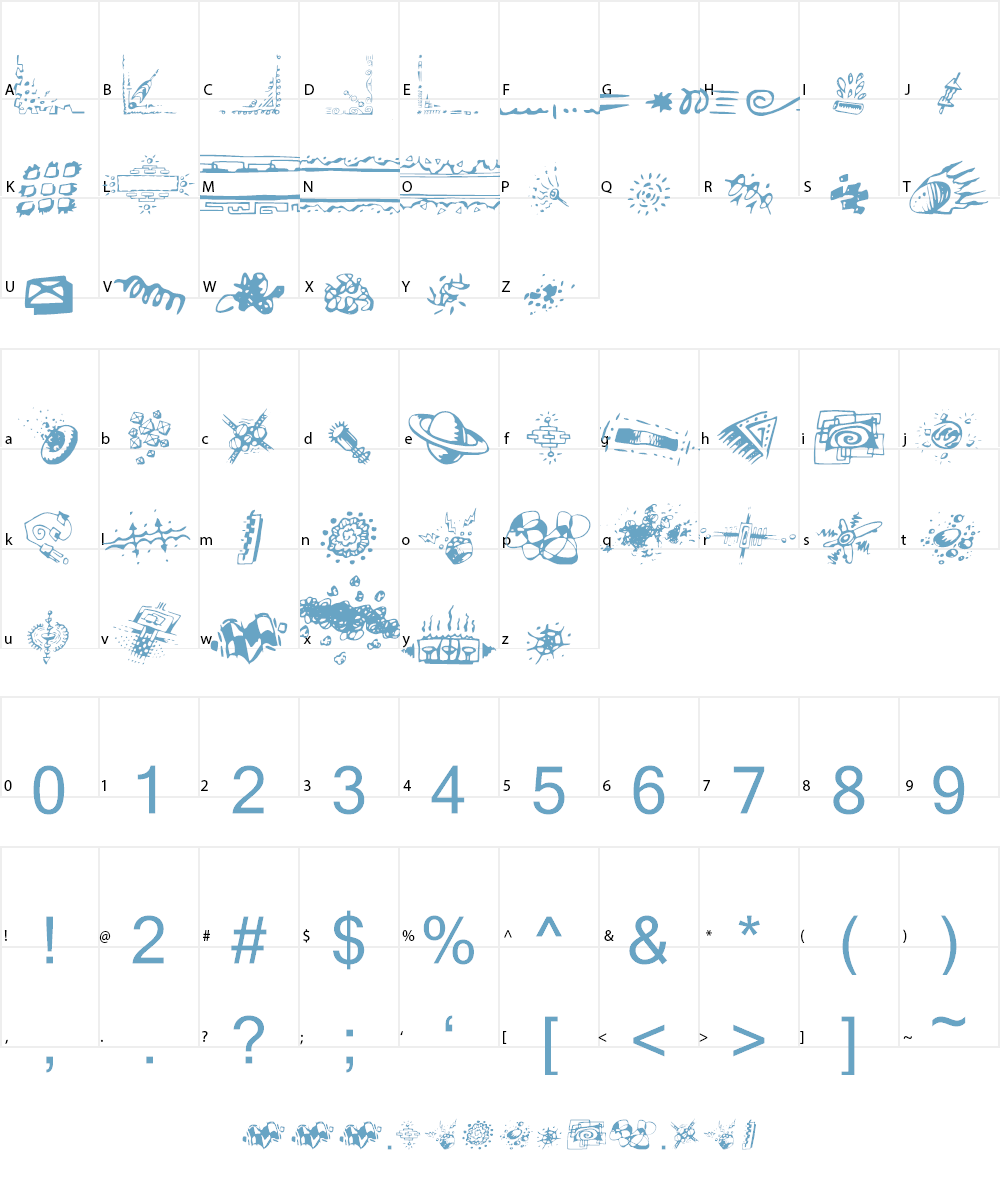 Doodle Art Font Character